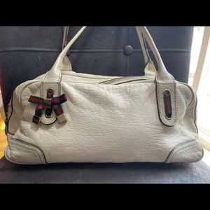 White Leather Gucci Bag